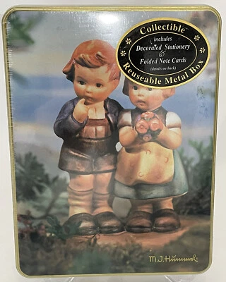 MJ Hummel «Мы поздравляем» стационарный набор металлическая коробка 1995 сделано в США запечатанный - Изображение 1 из 4