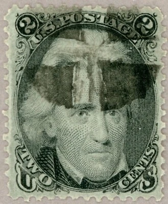 US Scott#73 VF-XF 1861 2c Blackjack clean PF cert, wide margins, neat cancel - Image 1 of 3