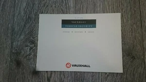 Vauxhall Vehicle Security Key Code Central Locking Alarm Guide Manual 1994 - Picture 1 of 1