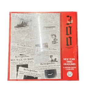 Vintage 1988 New York Times Headlines 300 Pc Puzzle NEW SEALED 18x24 Free Ship - Picture 1 of 2