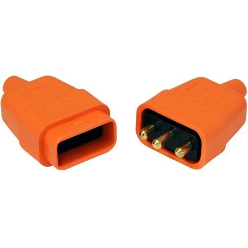 Status 10 Amp 3 Pin Flex Connector Orange 1 PK Polybag Header Cable Plug Socket