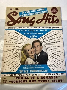 Song Hits Magazine 1945 Betty Grable & Ziegfeld Follies - Picture 1 of 5
