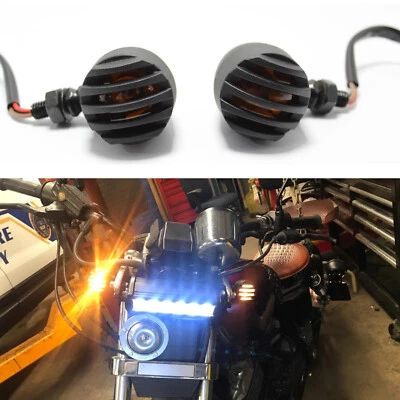 Luces indicadoras LED de señalización de giro de parrilla de motocicleta para Honda CB750 CB750A CB750C Foto 1 de 4