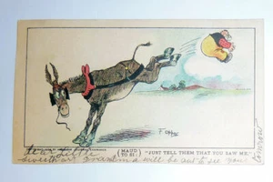 1906 POSTCARD Ad Comic Cartoon CHICAGO AMERICAN Newspaper F. Opper Donkey - Picture 1 of 2