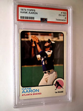 1973 Topps Baseball #100 Hank Aaron, PSA 6, EX-MT