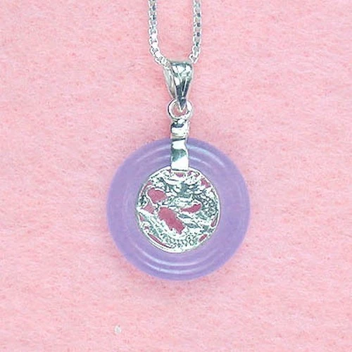 Collana In Giada Lavanda In Argento Sterling (NL234) - Immagine 1 di 1