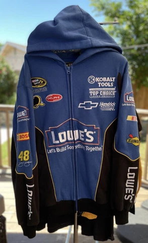 Nascar Lowes Jimmie Johnson Sweatshirt Mens Small Hoodie Chase Authentics Racing Cover
