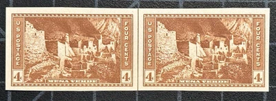 US Stamps-SC# 759 - Natl Parks - NGAI Hinged - Vertical Line Pair - SCV = $2.25 - Image 1 of 2