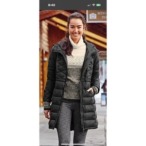 Suéter Athleta XL Negro Crema Rayas Cuello Alto Mezcla Lana Merino Manga Larga - Imagen 1 de 11