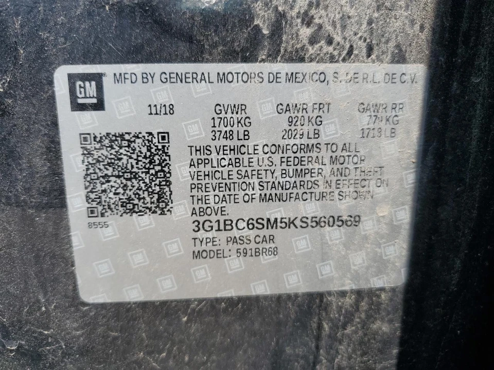 Used Engine Cooling Fan Motor fits: 2019 Chevrolet Cruze fan assembly diesel MT Foto 1 de 4