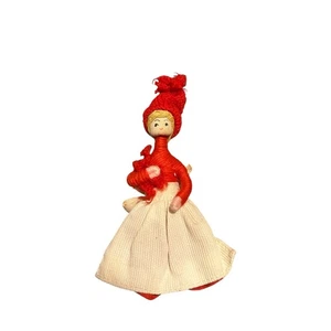 Muñeca danesa vintage hecha a mano pies de metal - Imagen 1 de 5