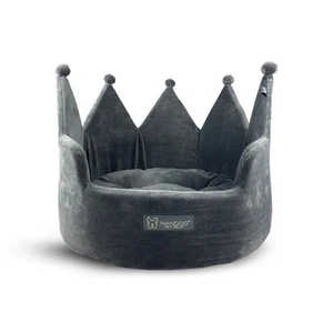 Cama corona micro felpa para perros Nandog Pet Gear - gris oscuro - Imagen 1 de 5