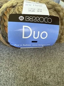 2) Berroco Duo 98% wool 2% nylon color 3252 super bulky Green & Multicolor Yarn - Picture 1 of 4