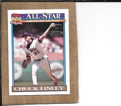 Chuck Finley 1991 Topps Desert Shield All-Star card #395, Angels - Image 1 of 2