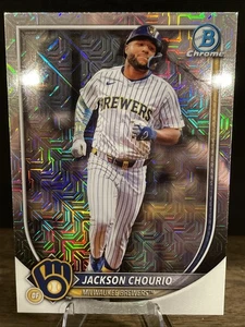 2025 Bowman Chrome Jackson Chourio #40 Mega Box Mojo Refractor Brewers - Picture 1 of 2