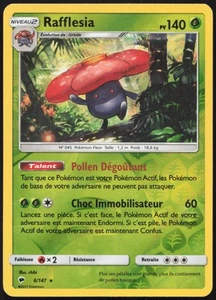 Pokemon Karte Rafflesia 6/147 Reverse Brennende Schatten Französisch - Bild 1 von 2