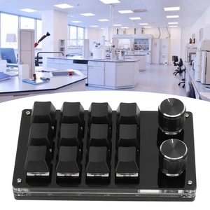 12-Key Programmable Mechanical Keyboard, Adjustable Knob, Portable Mini Keypad - Picture 1 of 16