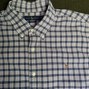 Camisa Polo Ralph Lauren Oxford Para Hombre XXL Azul Abotonada Manga Larga Calce Clásico - Imagen 1 de 13