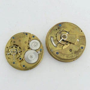 Waltham 16 & 18 Size Gilt Pocket Watch Movements - Picture 1 of 11