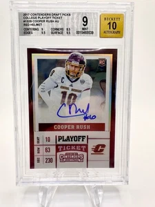 2017 Panini Contenders Draft Picks College Playoff Ticket Cooper Rush /15 BGS 9 - Picture 1 of 3