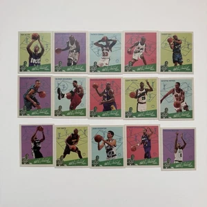 1997-98 Fleer Goudey Greats Mini KOMPLETTSATZ (15) mit Grant Hill Shaquille O'Neal - Bild 1 von 2