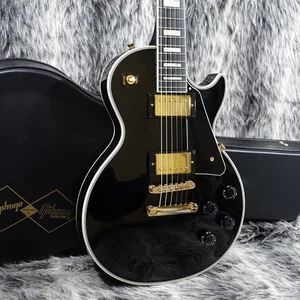 Guitarra Acústica Epiphone Inspirada en Gibson Custom Les Paul Custom Ébano Usada - Imagen 1 de 10