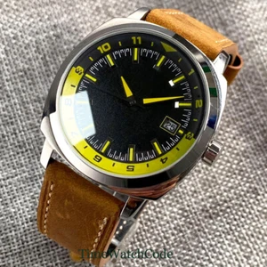 42mm Corgeut Automatic Men's Watch NH35 Movement Black Dial Chapter Ring Date - Picture 1 of 3