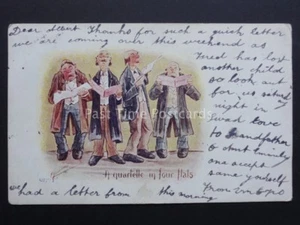 Cynicus: Singing Theme A QUARTETTE IN FOUR FLATS c1902 UB - Picture 1 of 1