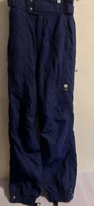 Pantalone neve uomo Descente taglia 30 blu elastico in vita zip tasche sci vintage - Foto 1 di 8