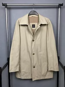 Hugo Boss Vintage Mens Nylon Trench Coat Jacket Size L - Picture 1 of 8