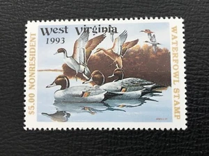 ICOLLECTZONE US West Virginia 1993 Non-Resident Duck Hunting Stamp XF NH WV14 - Picture 1 of 1