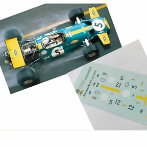 decals decalcomanie 1/43 f1 GP Brabham BT 33 1970 - Jack Brabham - fds - Picture 1 of 2