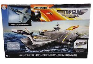 Matchbox Top Gun Maverick Aircraft Carrier Boeing F/A1- 18 Super Hornet Toy New