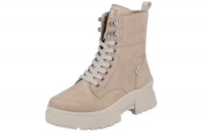 Rieker Evolution Boots TEX Membran Leder Stiefel Beige W0371-20