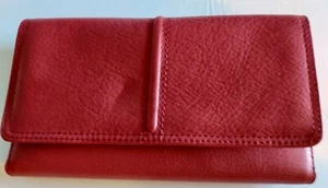 Damen Relativity Leder Scheckbuch Geldbörse, rot - Bild 1 von 8