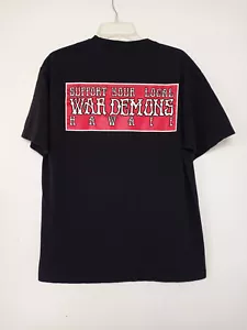RARE Outlaw MC Support War Demons Hawaii 1% MC Black T-shirt Size Large* - Picture 1 of 7