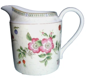 Wedgwood Fleur Creamer or Sauce Gravy Pink Florals 3.75" 10 oz. New No Box - Picture 1 of 3