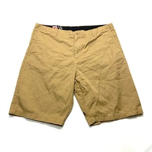 Volcom Embrace Change Chino Shorts Men's 40 Brown Cotton Slash Pockets Zip Fly - Picture 1 of 13
