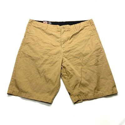 Volcom Embrace Change Chino Shorts Men's 40 Brown Cotton Slash Pockets Zip Fly - Image 1 of 4