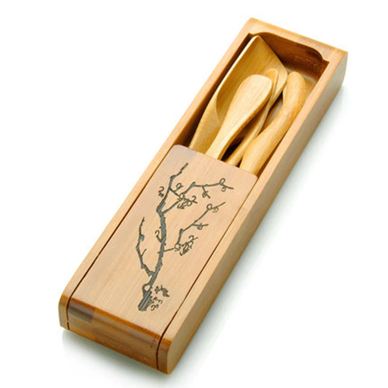 Kit de cuchara de té caja herramienta de té plegable juego de agujas de té grados rotación clip limpio Foto 1 de 4