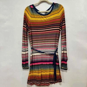 AMade Colorful Striped Long Sleeve Dress Womens Size S - Picture 1 of 8