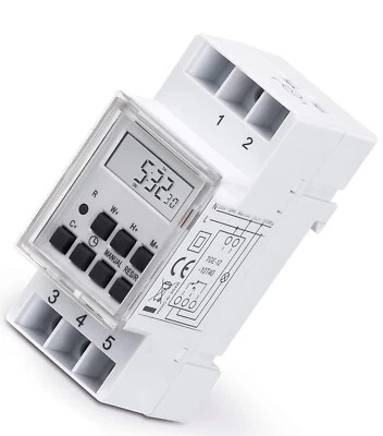 Zeitschaltuhr Digital Hutschiene Timer Wochen Schaltuhr Einbau 230V max 3600W - Bild 1 von 4