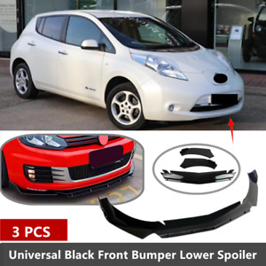 Add-on Universal Fit For 2011-2017 Nissan Leaf Front Bumper Lower Lip Spoiler