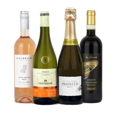 Italian Wine Mixed Selection | 4 x 75cl | Birthday Gift Idea | Next Day Delivery - Image 1 of 4