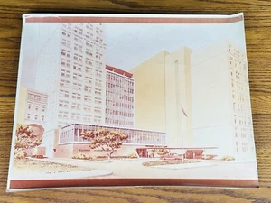 EASTMAN KODAK TOWER BUILDING JOHN WENRICH VTG 1958 ART POSTER Rochester NY - Picture 1 of 5