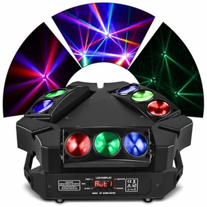 135W 9 LED Moving Head Stage Lighting RGB Spider Beam Lights DMX DJ Disco Party - Picture 1 of 12