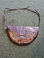 Lovely unusual Vintage 80's Valentina metallic iridescent shoulder/clutch bag