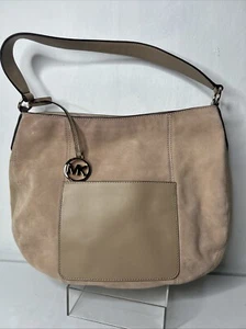 Nuevo con etiquetas Bolso de Hombro Michael Kors Cuero Brooke Hobo Beige Tostado - Imagen 1 de 11