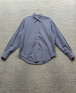 Brooks Brothers 1818 100% Cotton Men's Regular Fit Blue Striped Shirt Size M - Picture 1 of 10