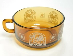 Anheuser Busch Eagle Snack Amber Brown Soup Bowl / Cups With Handles - Picture 1 of 8